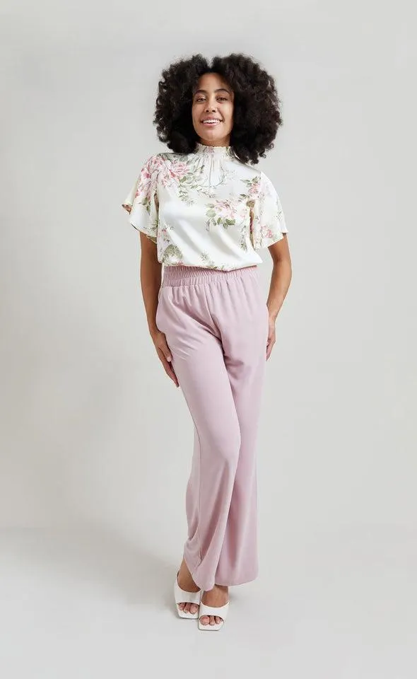 Wide Leg Elastic Waist Pants