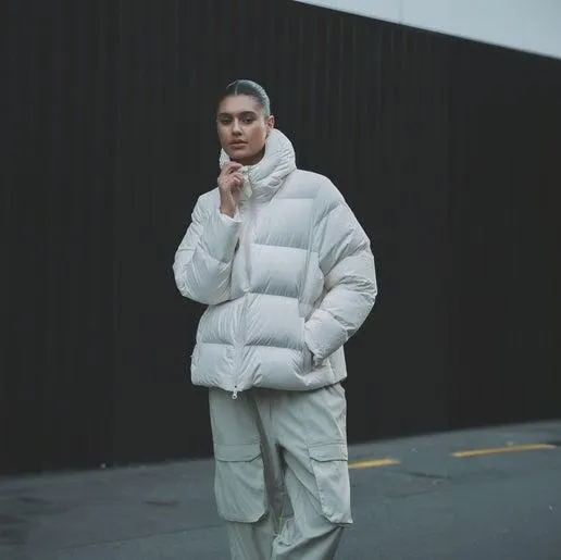 R&R Sport Kilburn Women's Down Puffer Jacket in White