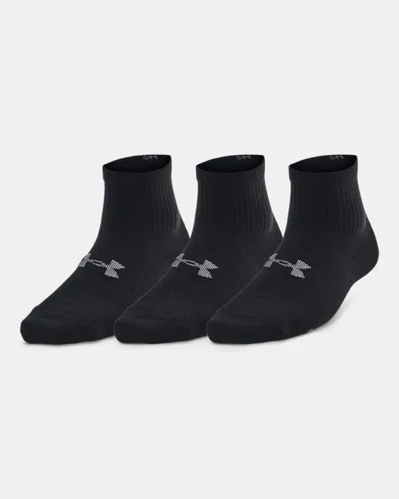 Kids' UA Essential 3-Pack Quarter Socks