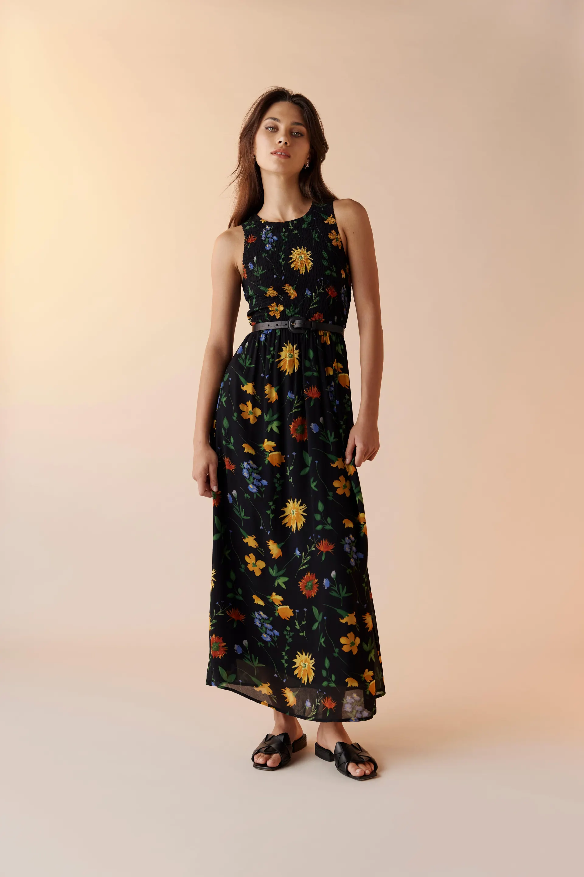 Adelaide Shirred Bodice Dress
