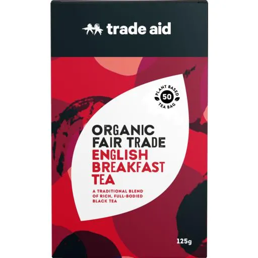 Trade Aid Organic English Tea 50 Pack 125g
