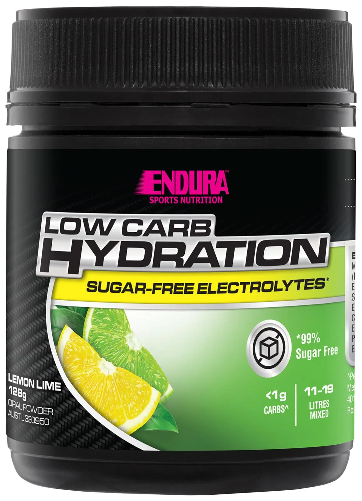 Endura Low Carb Electrolyte Lemon Lime 128g Powder