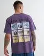 Disorient Lunar Chart Regular Fit Tee in Washed Purple