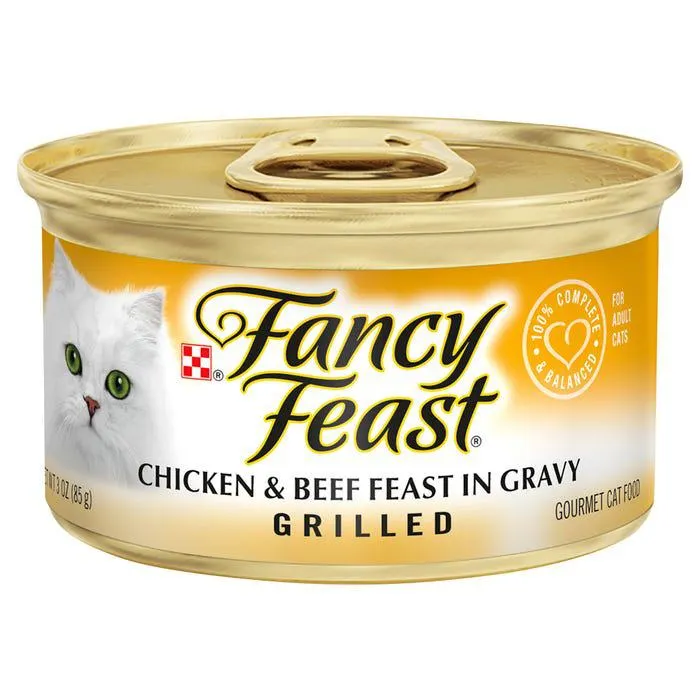 Fancy Feast Grilled Chicken & Beef Cat Food 85g