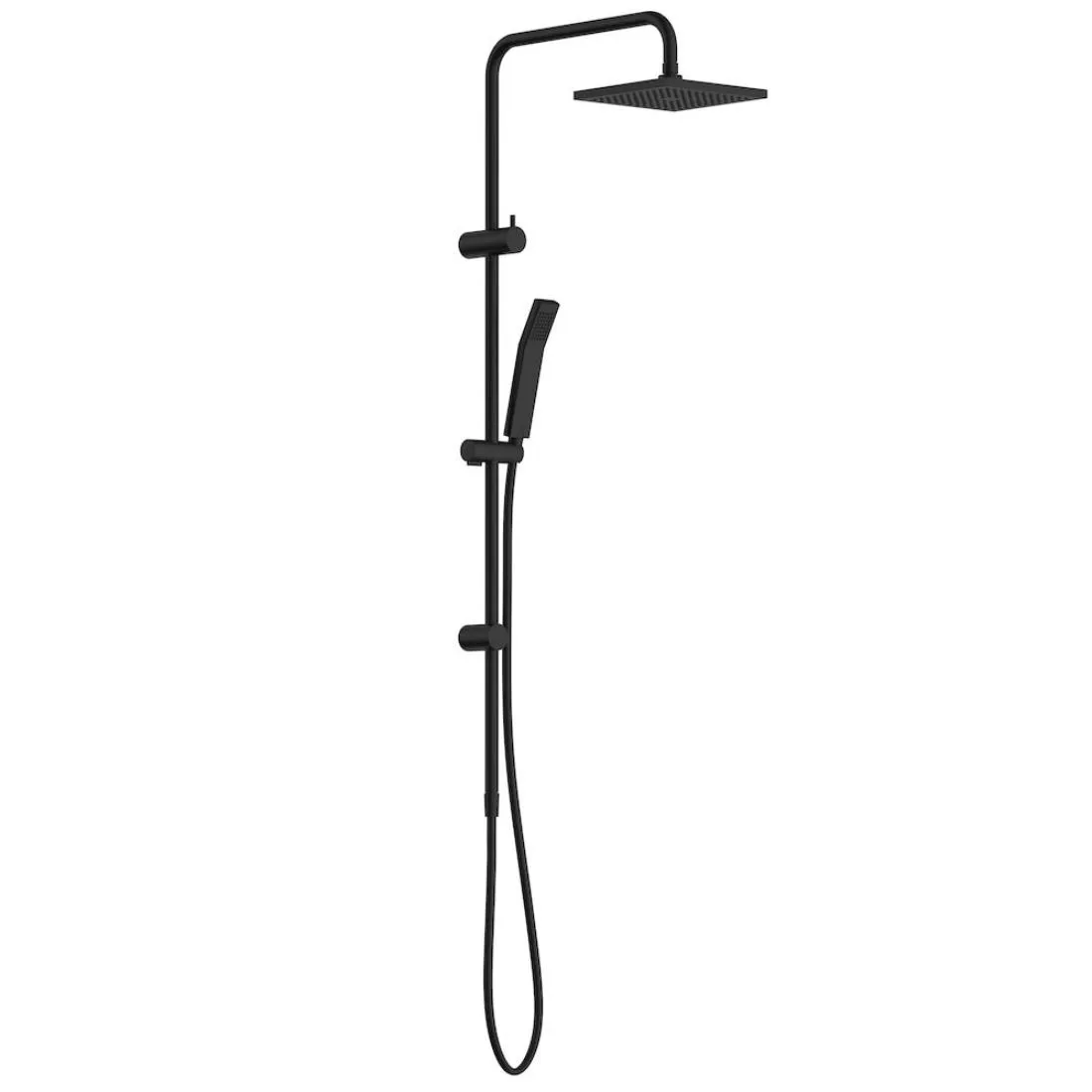 Square II Rail Shower with Overhead Matte Black CL10074.B3A