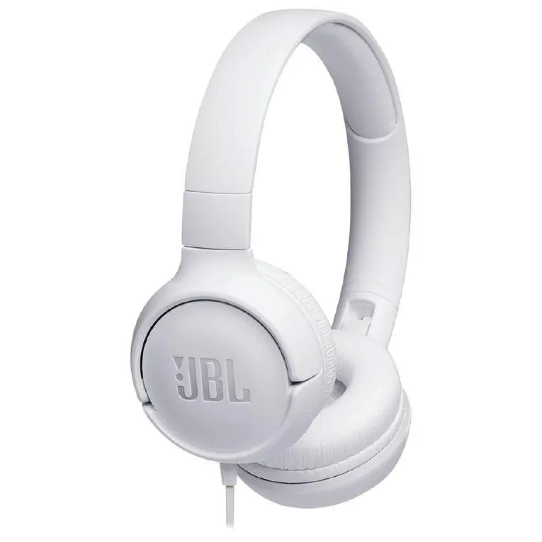JBL Tune 500 On-Ear Headphones - White