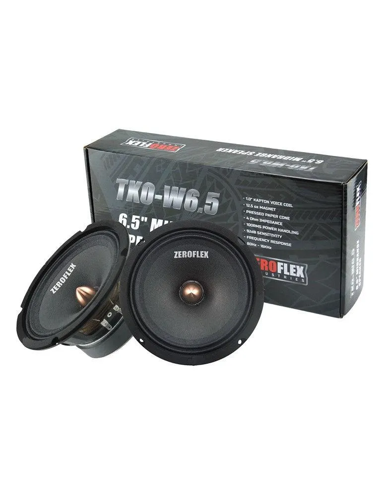 Zeroflex Speakers TKO-W6.5 6.5'' Car Midbass Drivers 100rms (pair)