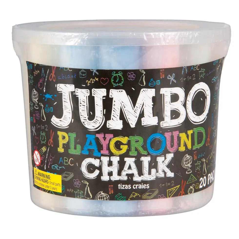 Jumbo Chalk in Bucket 20pk