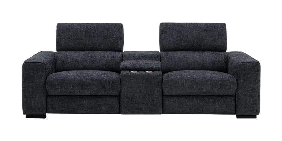 Stevie 2 Seater Power Reclining Sofa with Console in Fabric