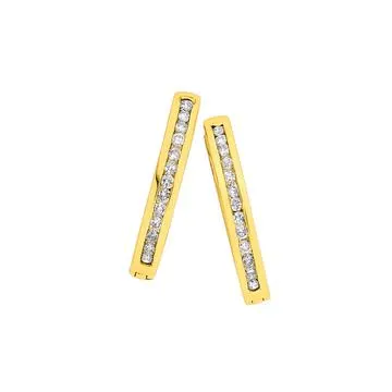 9ct Gold Diamond Huggies