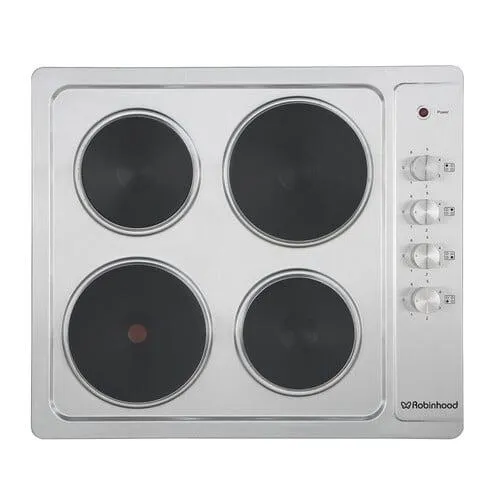 Electric Cooktop 60cm, 4 Zone Stainless Steel
