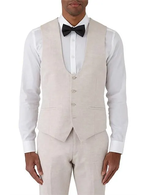 LINEN COTTON SCOOP VEST