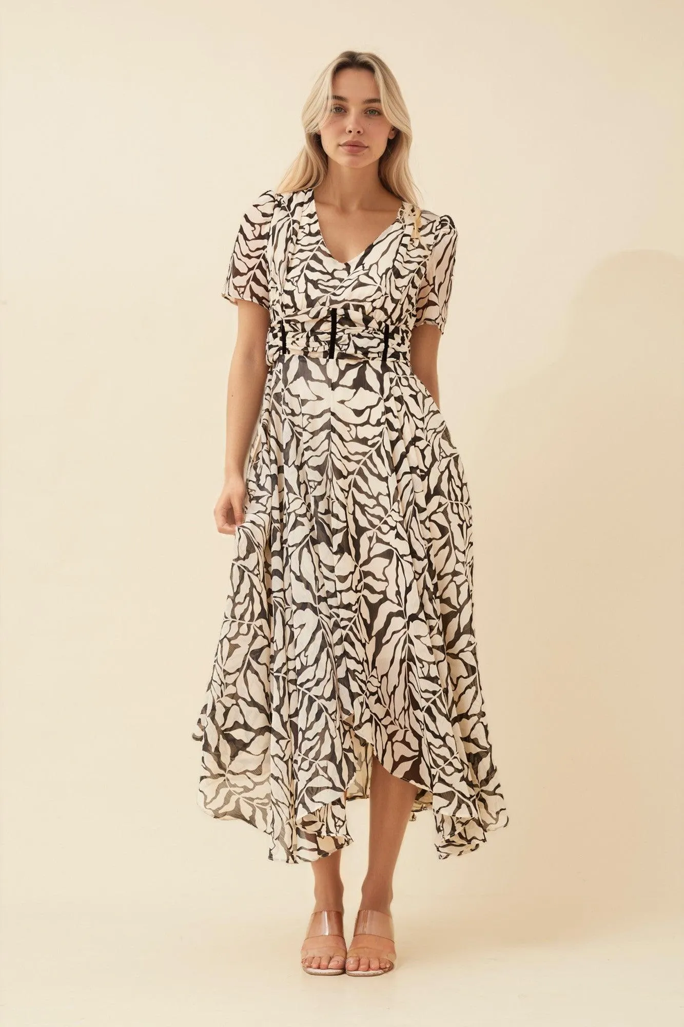 ZOELLE ABSTRACT PRINT DRESS