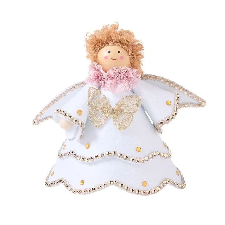 Wonderland Joyful Tidings Tree Topper Angel 16cm