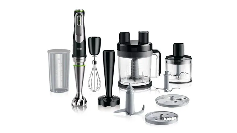 Braun MultiQuick 9 1200W Hand Stick Blender - Black/Brushed Stainless Steel (MQ 9187XLI)
