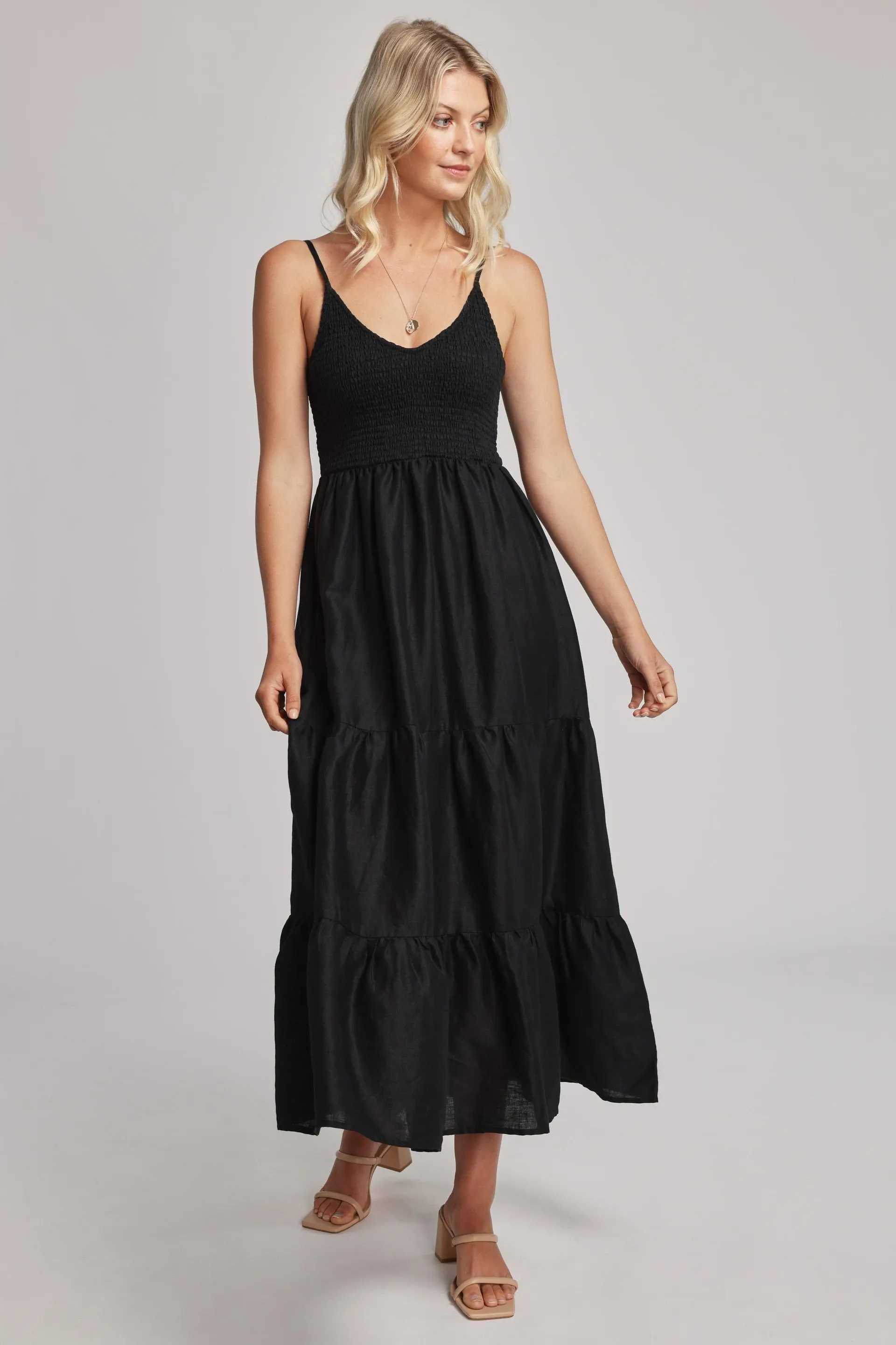 Juliet Linen Tiered Dress