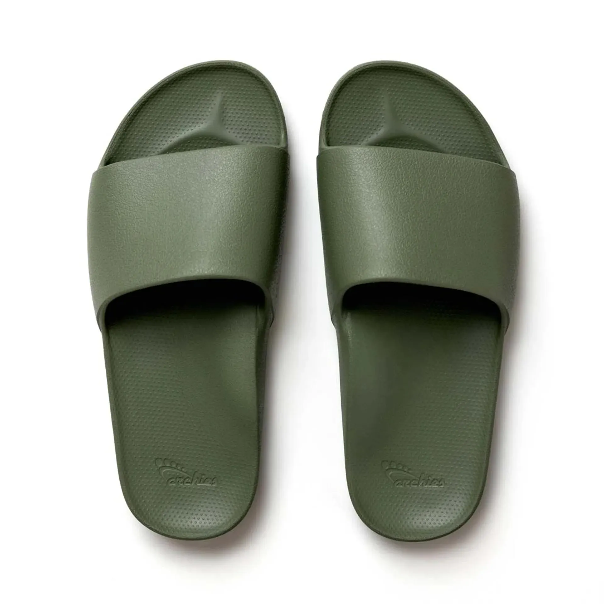 Archies Unisex Arch Support Slides Olive