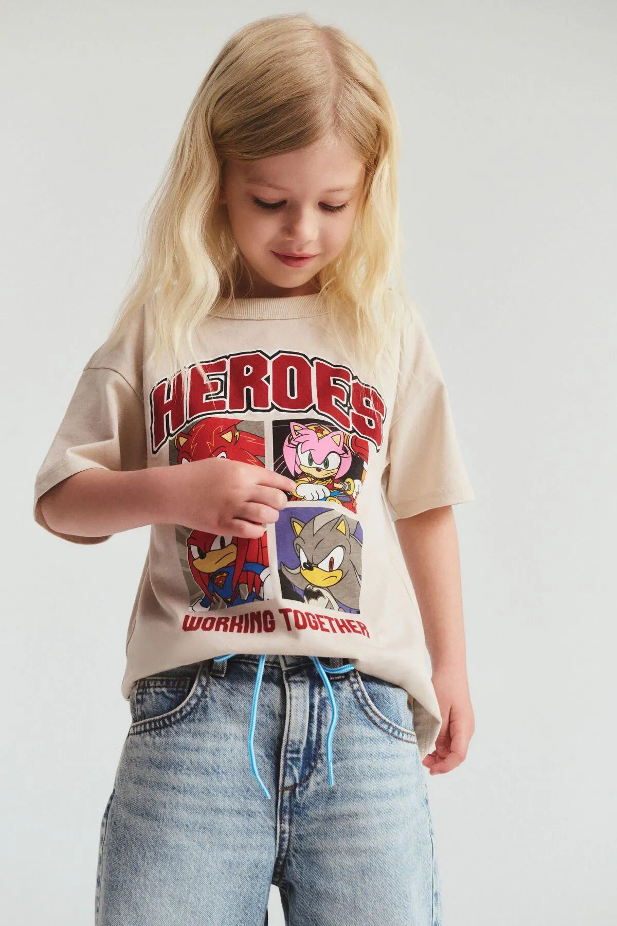 Sonic x DC Comics Drop Shoulder Short Sleeve Tee