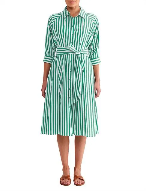 TIE FRONT SHIRT DRESS