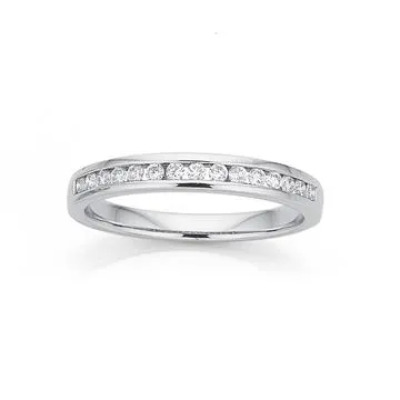 9ct White Gold, Diamond Ring Total Diamond Weight=.22ct