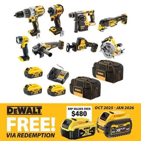 DeWalt Cordless Combo Kit Brushless 8pc 18V 5Ah