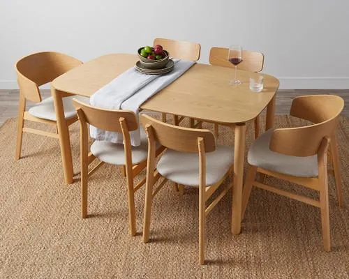 Leon 6 Seater Dining Table - Natural