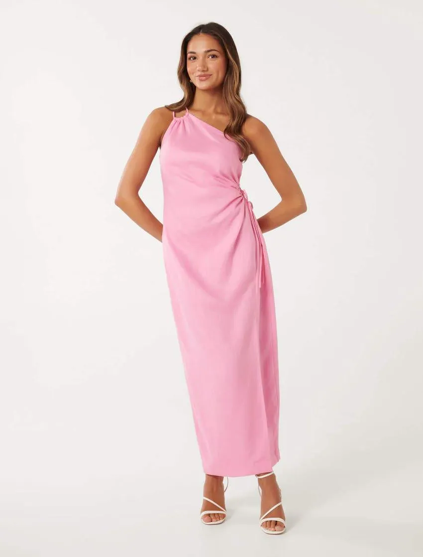 Mila Petite Linen Midi Dress