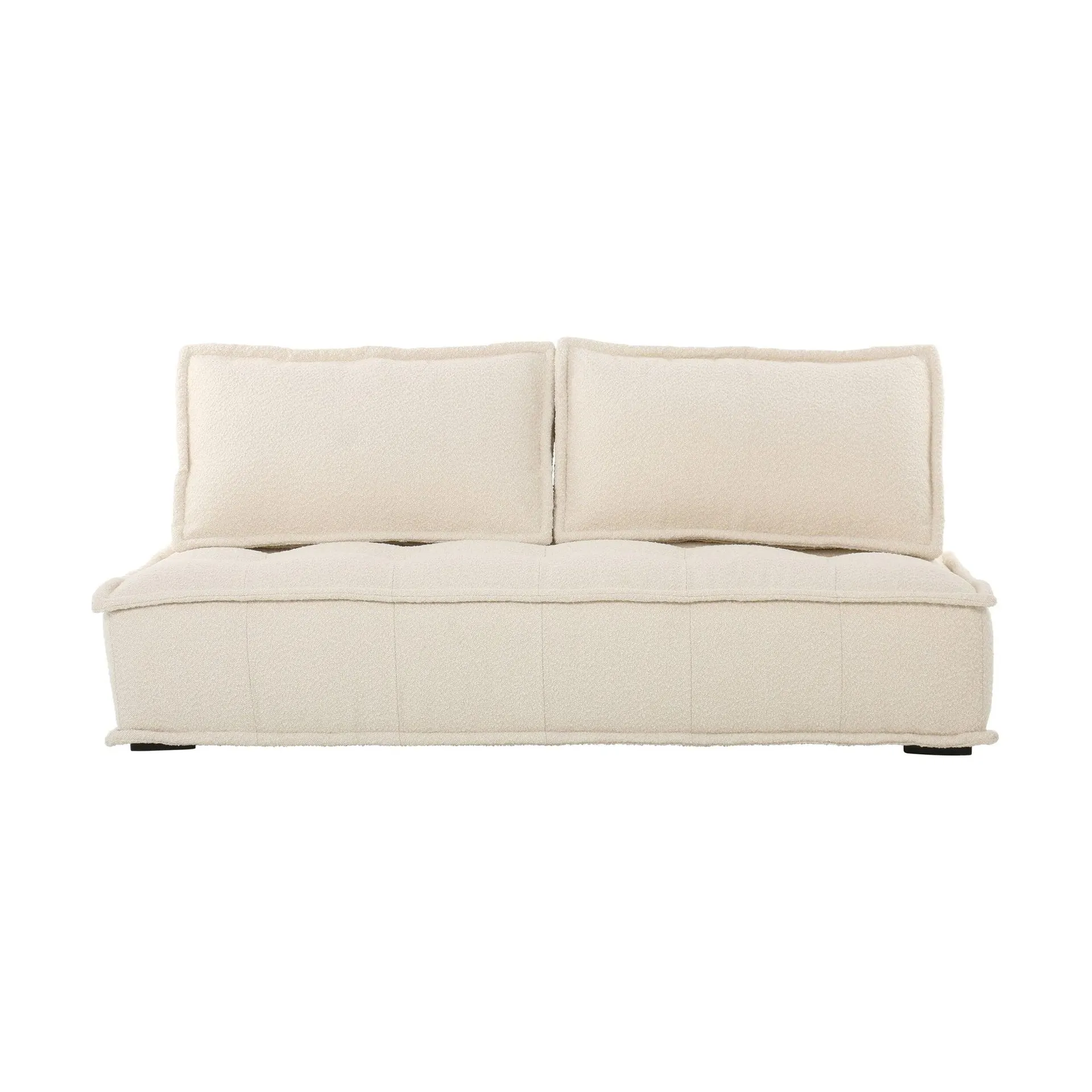 Minimalist 2 Seater Sectional Sofa Boucle Natural C-046