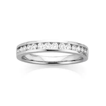 18ct White Gold, Diamond Band