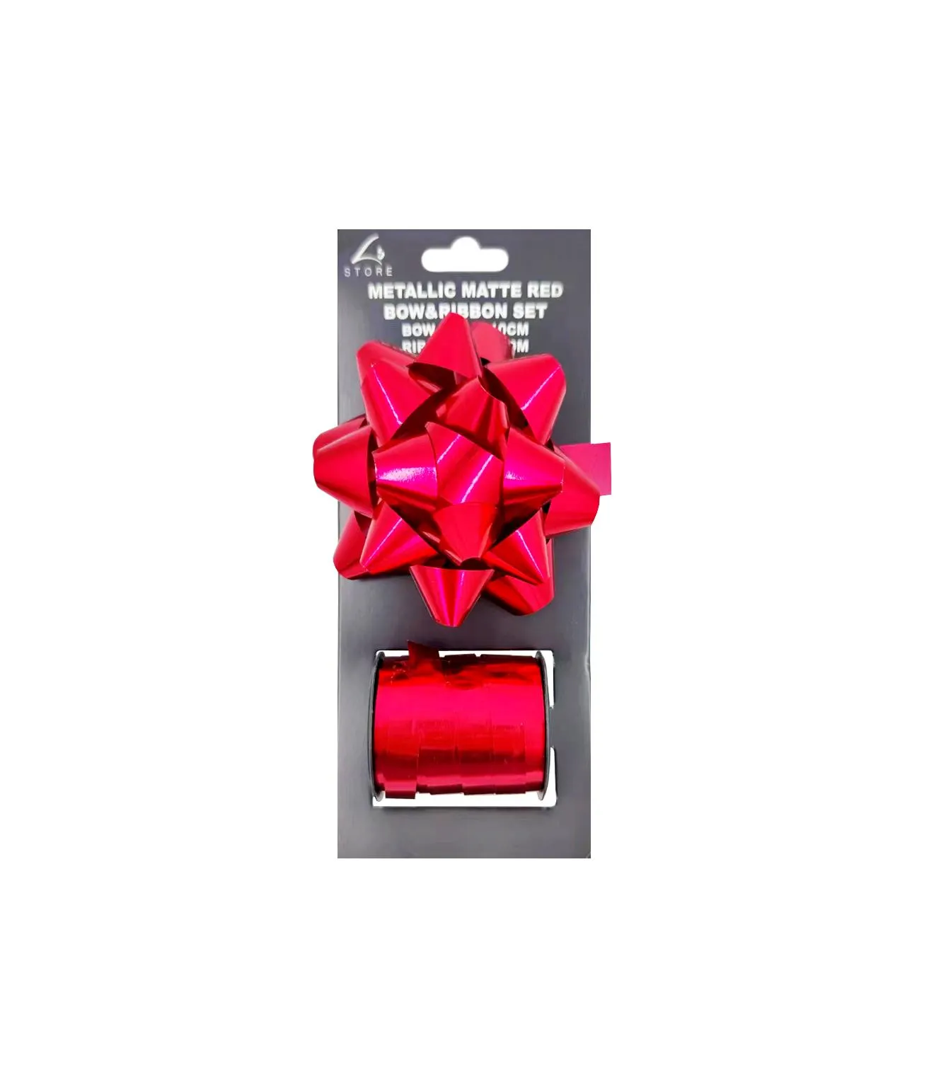 Red Matte Gift Bow & Ribbon Set
