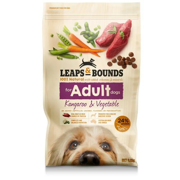 Leaps & Bounds Kangaroo And Vege Adult Dog Food 3.2kg