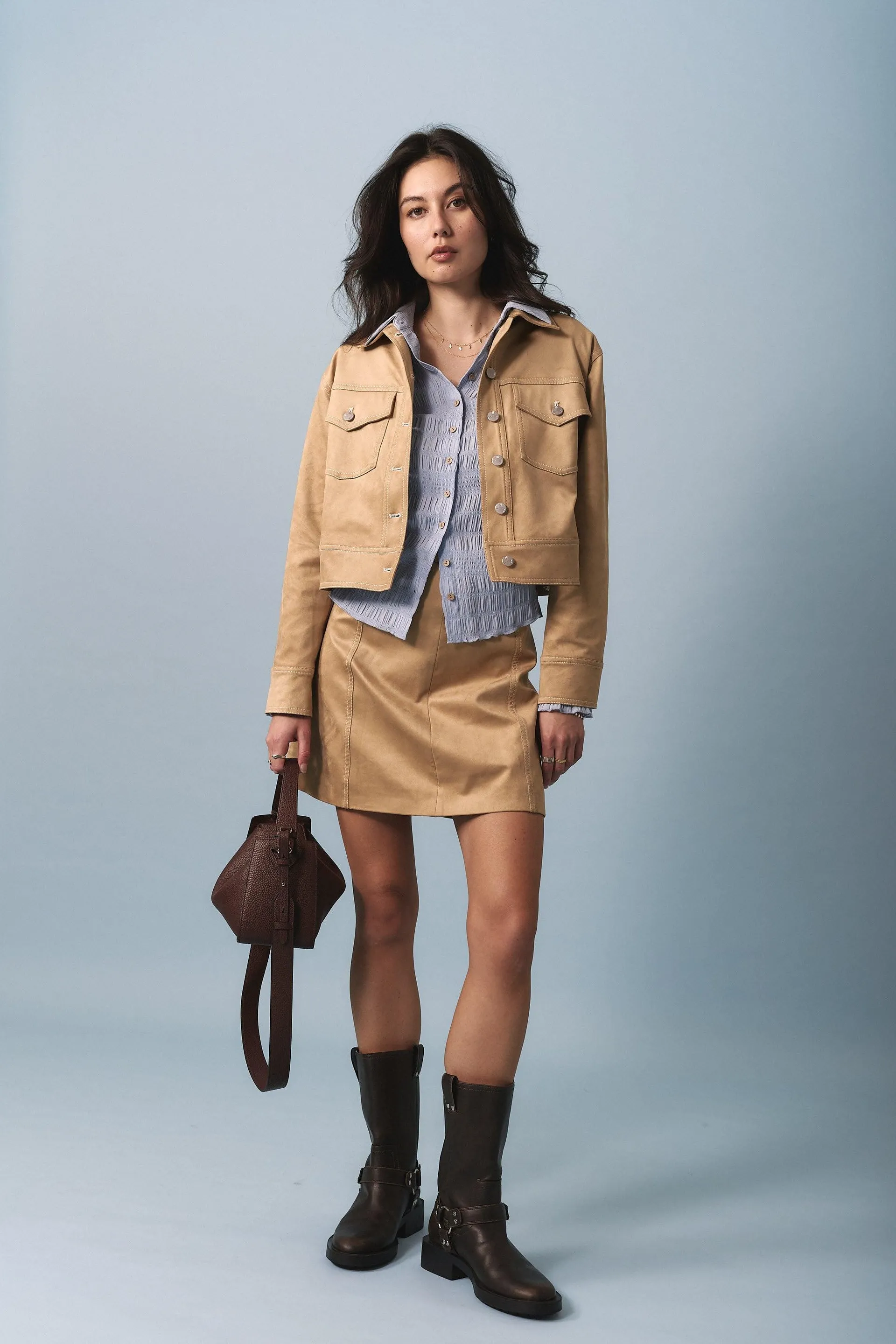 Portia Suedette Mini Skirt