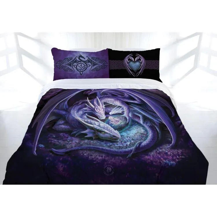 Anne Stokes Dragon Quilt Cover Set Blue/Black