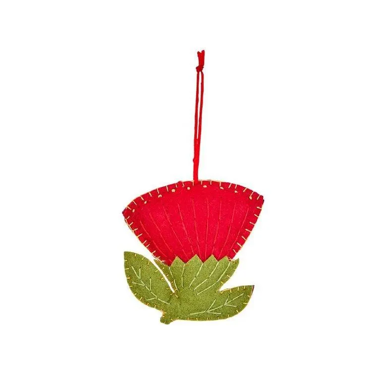 Wonderland Fun Festive Felt Pohutakawa Christmas Tree Decoration