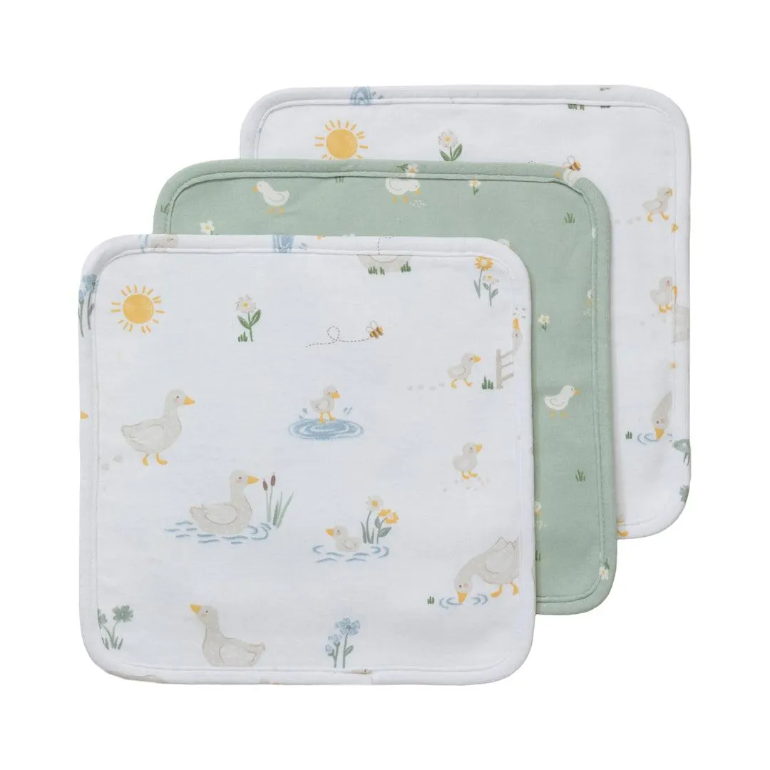 Living Textiles Goosey Goosey - Wash Cloths 3pk