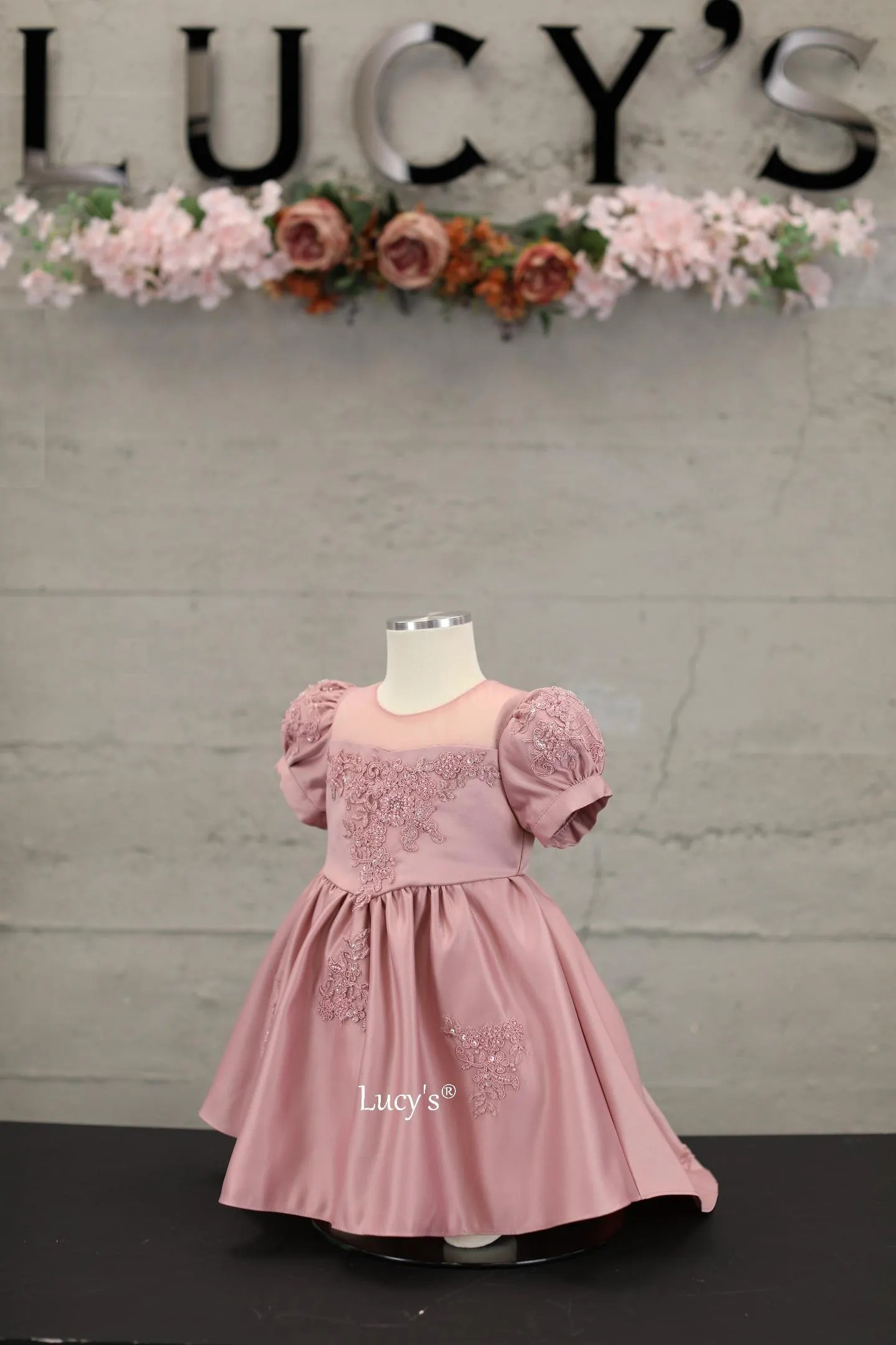 Rita Baby Girl Dusty Pink Premium Flower Girl Dress - Nimble | Lucy's