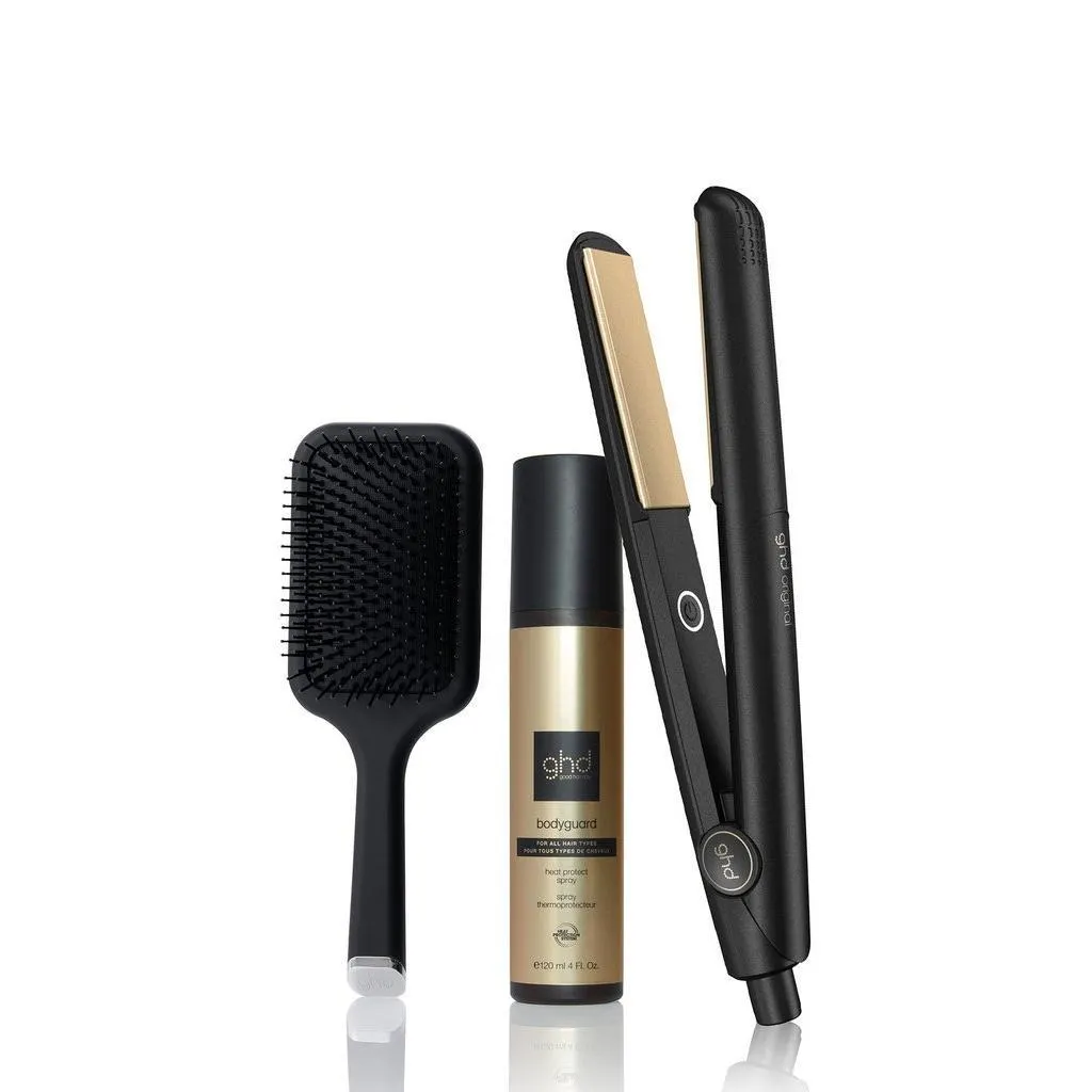 GHD ORIGINAL HAIR STRAIGHTENER IN BLACK BUNDLE