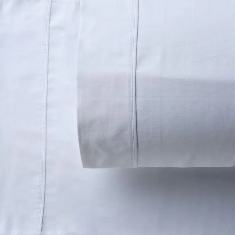 KOO 400 Thread Count Cotton Sateen Sheet Set White
