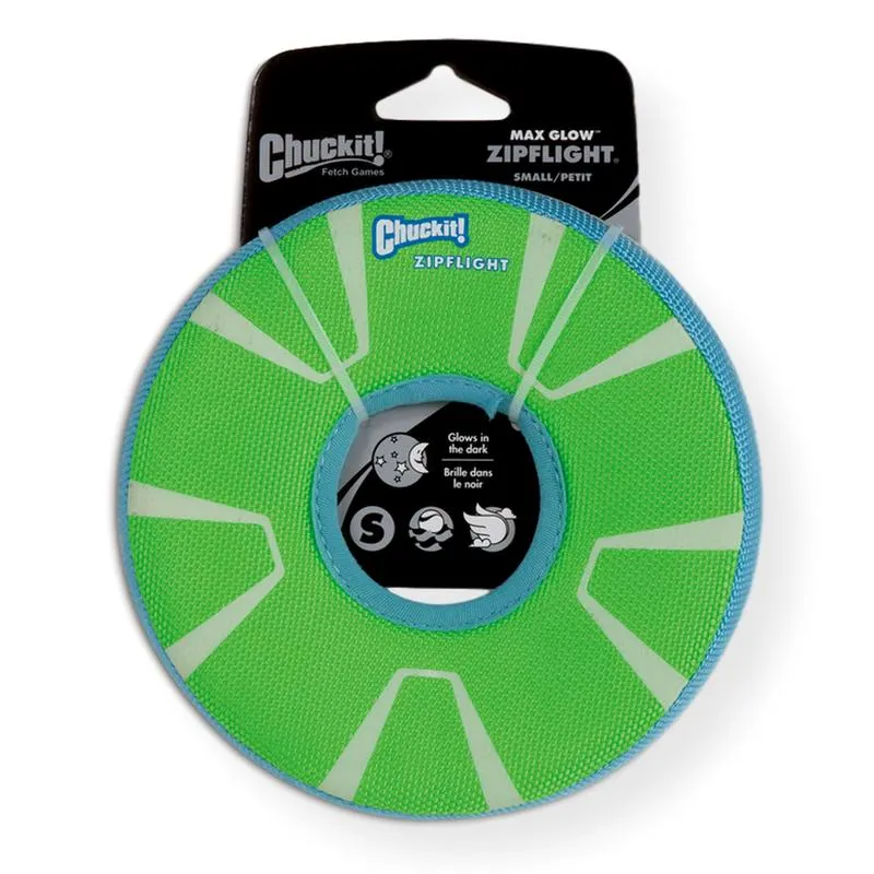 Chuckit Zipflight Max Glow Dog Toy Medium