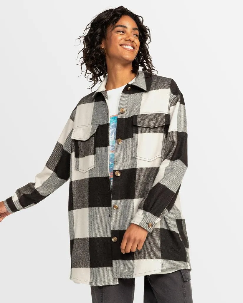 WOMENS CHECK THE SWELL CHECKERED SHACKET