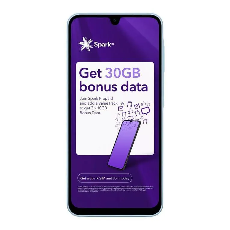 Samsung Galaxy A17 4G with Spark SIM & Skinny SIM - Blue