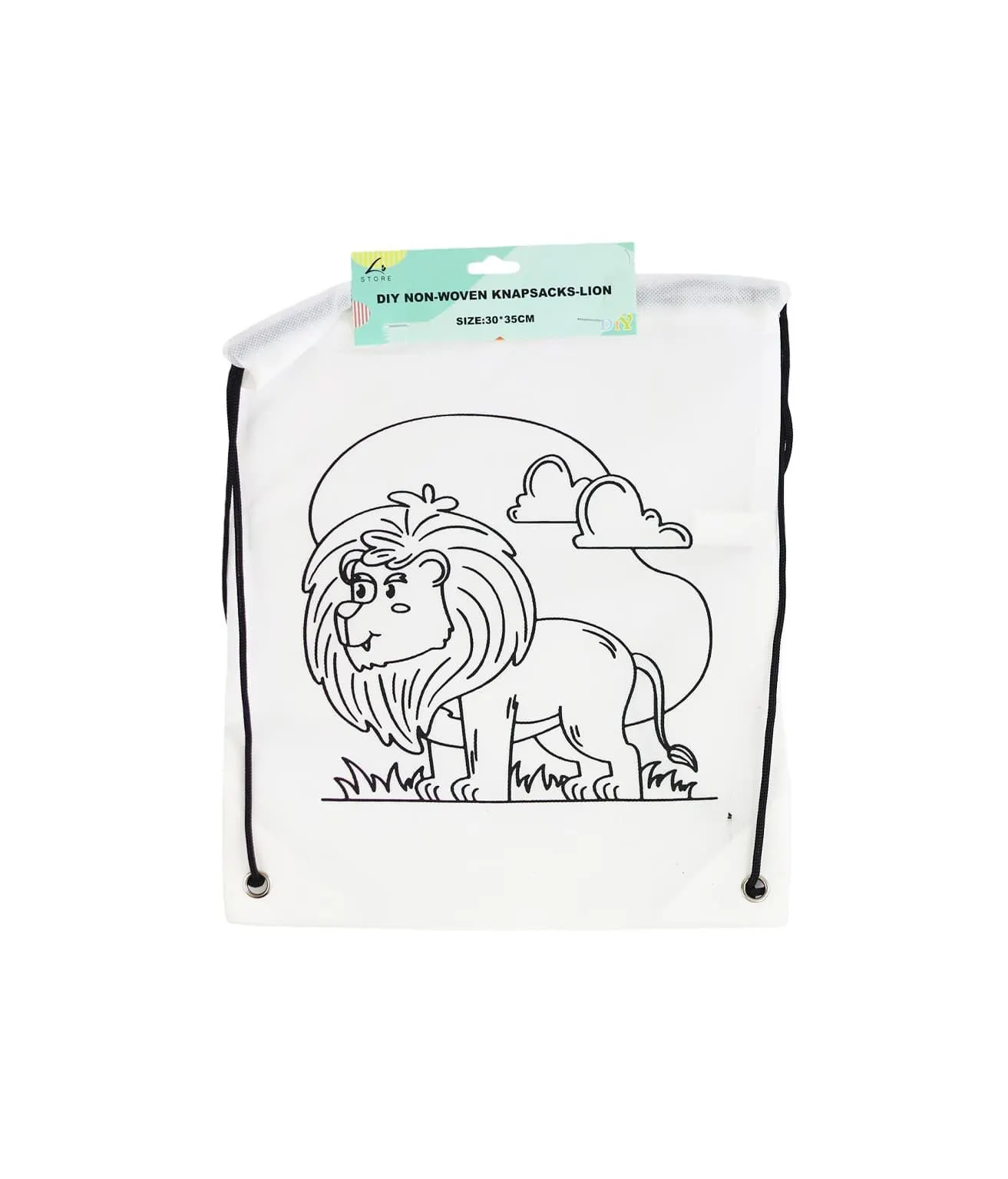 Lion DIY Non-Woven Knapsacks 30x35cm