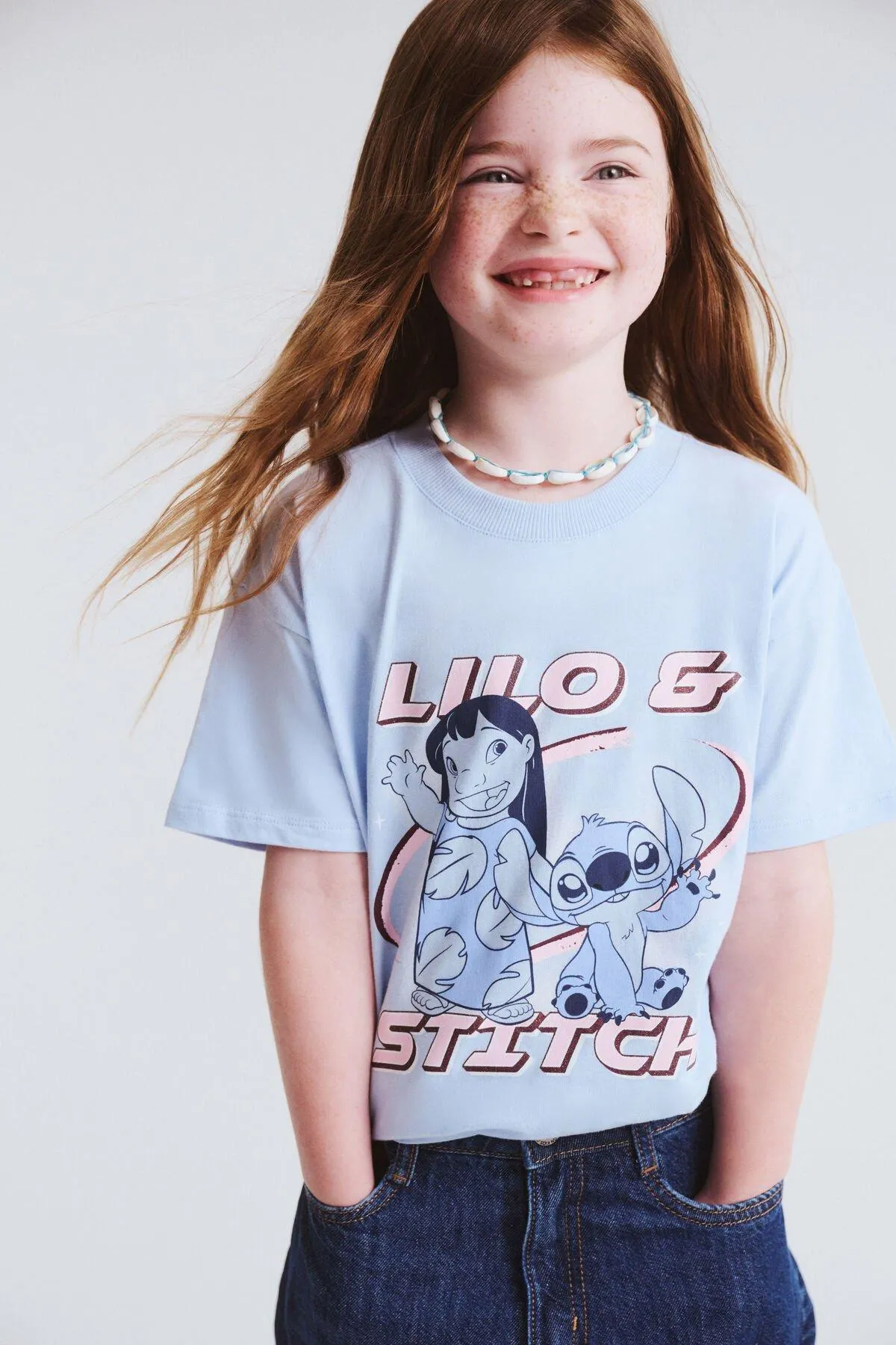Lilo & Stitch Drop Shoulder Short Sleeve Tee