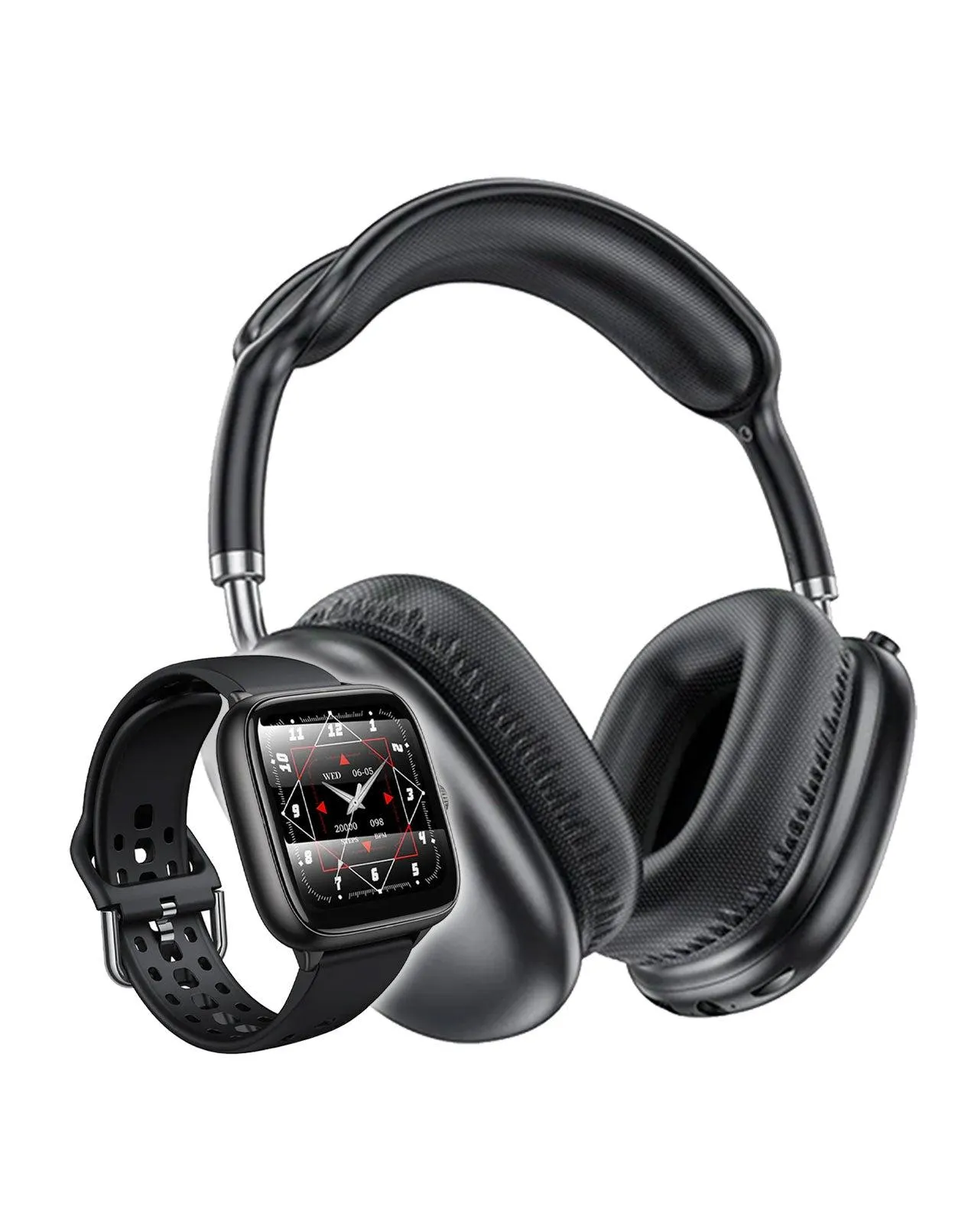 Hoco Premium Bluetooth Headset (W35 Air) + Smart Sports Watch (Y36) (Bundle Deal)