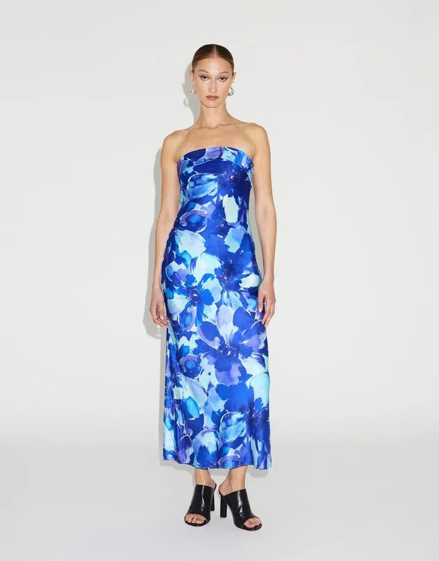 Arya Organic Silk Strapless Dress