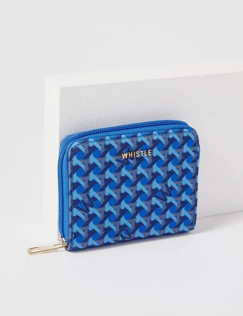 Whistle Accessories Small Wallet, Blue Print