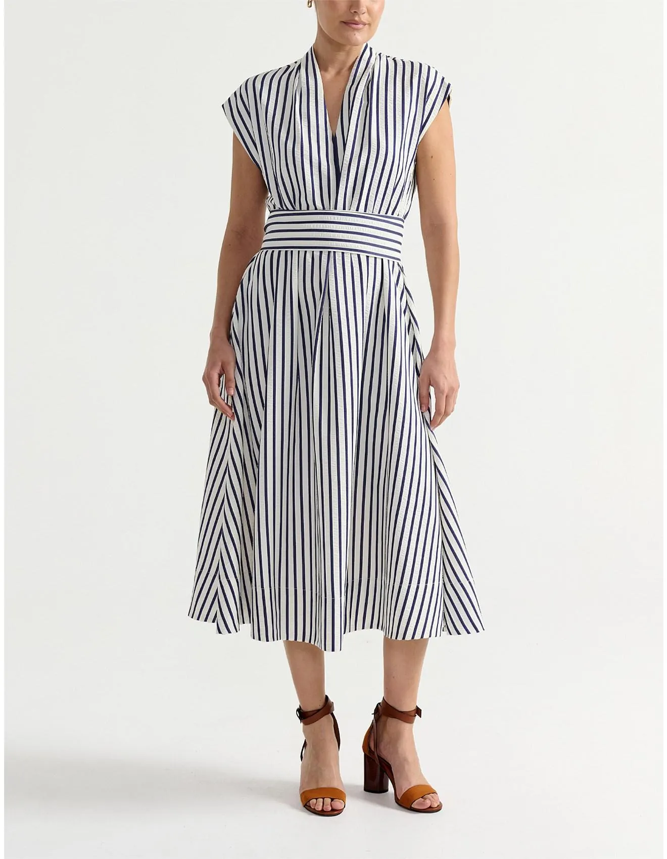 TIE BACK V NECK DRESS