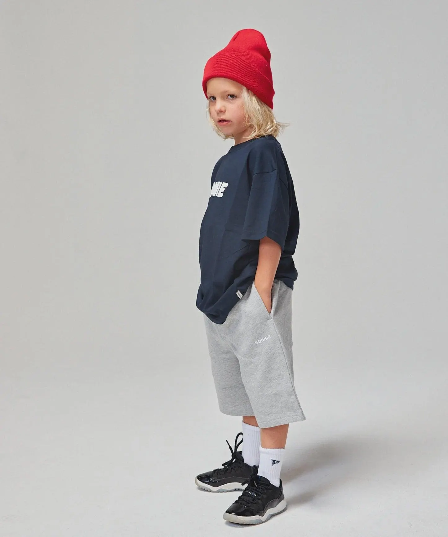 SONNIE - BAGGY EARL SHORT HEATHER GREY