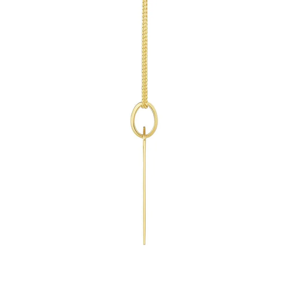 Engravable Disc Pendant In 10kt Yellow Gold
