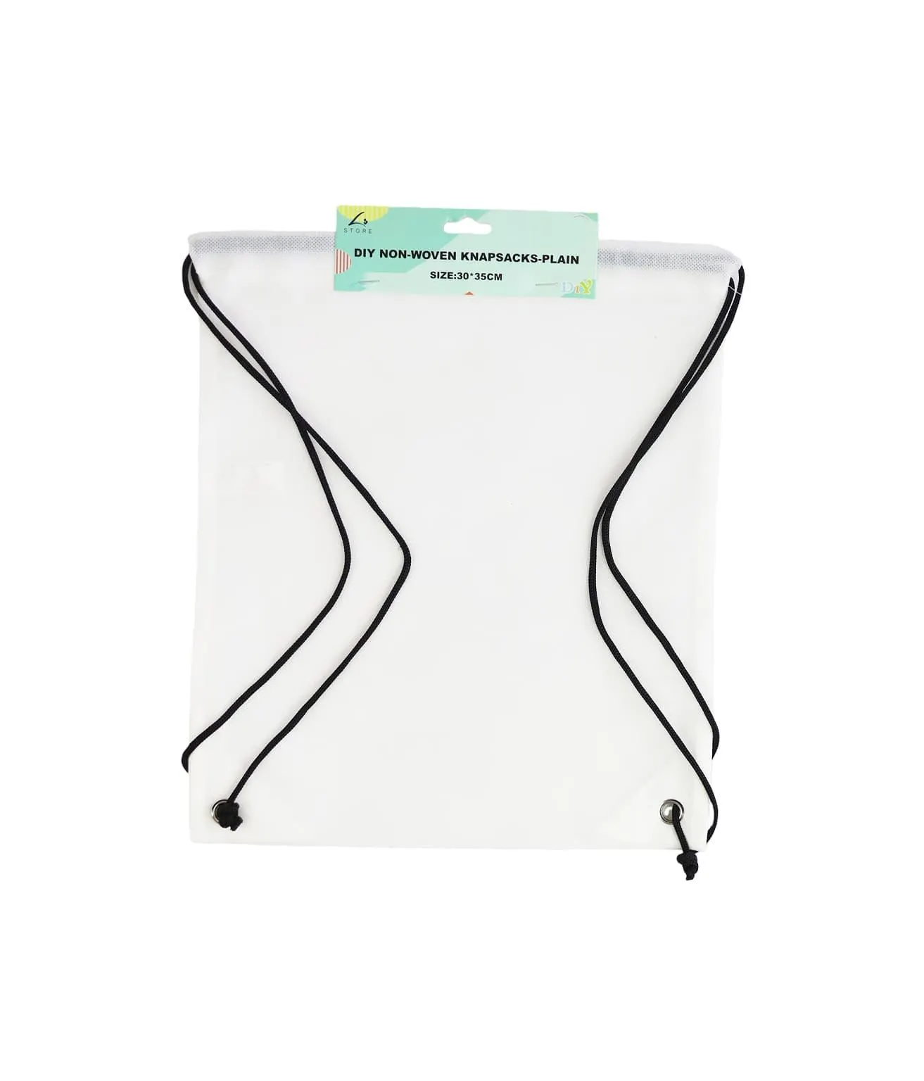 Plain DIY Non-Woven Knapsacks 30x35cm